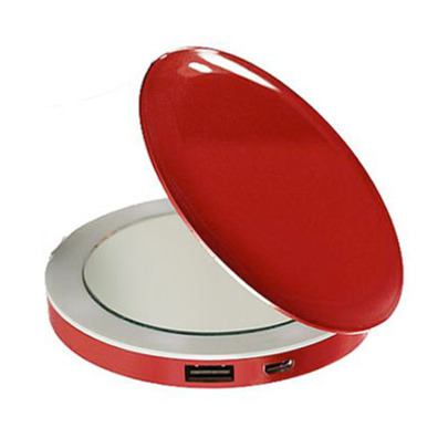 Pearl Mirror Power Bank 3000mAh Red