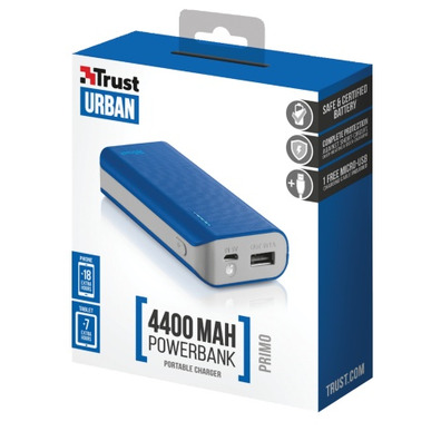 Powerbank Trust Urban 4400 mAh Blue