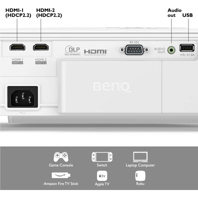 Proyector Benq W1800 2000 Ansi Lumen 4K DLP 3D