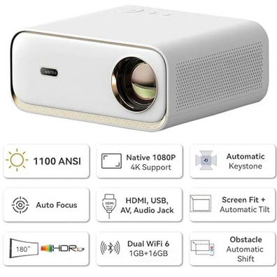 Proyector X5/ 1100 Lúmenes / Full HD/ HDMI/ Bluetooth/ WiFi