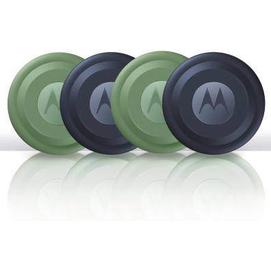 GPS Tracker Motorola Moto Tag 2.0 Pack 4 Bleu et Vert