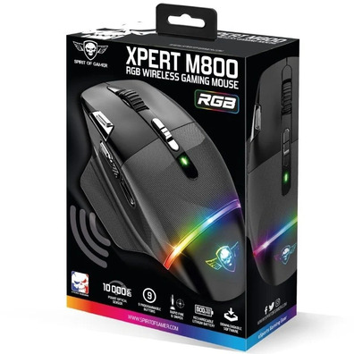 Ratón Gaming Inalámbrico Spirit of Gamer Xpert M800 10000 DPI