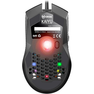 Ratón Gaming Krom Kaiyu RGB Negro