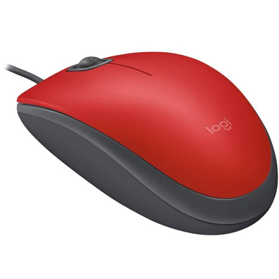 Ratón Logitech M110 Souris silencieuse Rojo 1000 DPI