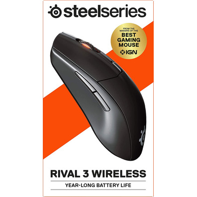 Ratón Steelseries Rival 3 18000DPI Wireless Óptico Negro