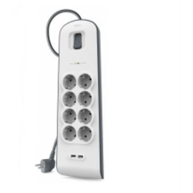 Belkin SurgeStrip 8 Tomas – Reglet avec protection anti-crête et USB-A