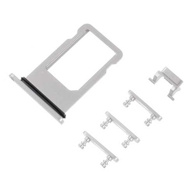 Plateau pour Cartes SIM + Boutons Latéraux - iPhone 8 Plus Blanc