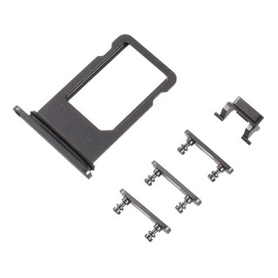 Plateau pour Cartes SIM + Boutons Latéraux - iPhone 8 Plus Noire