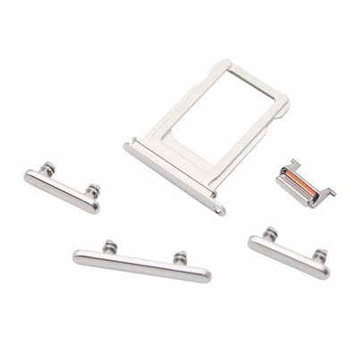 Plateau pour Cartes SIM + Boutons Latéraux - iPhone X Blanc