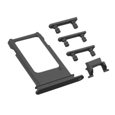 Plateau pour Cartes SIM + Boutons Latéraux pour iPhone 7 Noire