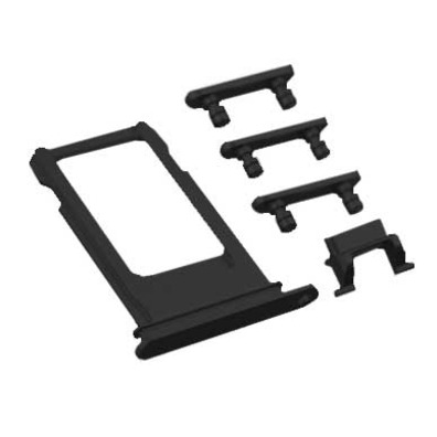 Plateau pour Cartes SIM + Boutons Latéraux pour iPhone 7 Yet Black
