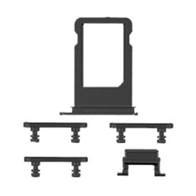 Plateau pour Cartes SIM + Boutons Latéraux - iPhone 8 Noire