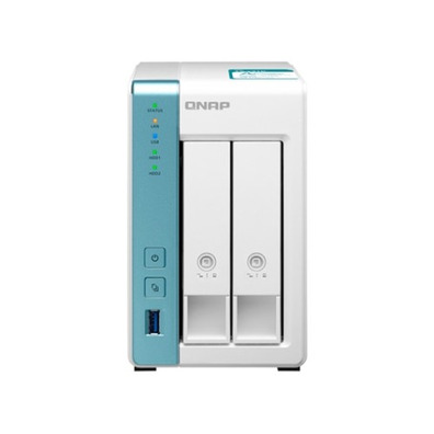 Servidor NAS QNAP Desktop 2BAY NAS 1 Go RAM 1GbE