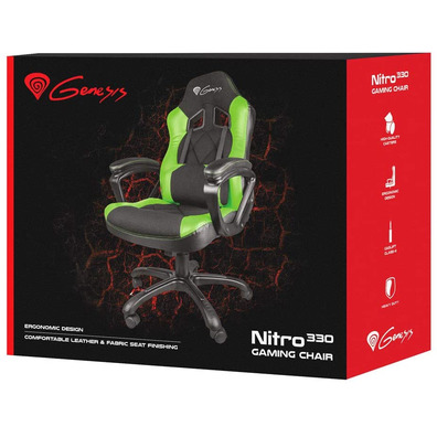 Silla Gaming Genesis Nitro 330 Negra / Verde