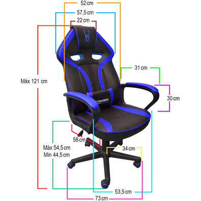 Silla Gaming Woxter Stinger Station Alien Negro / Azul