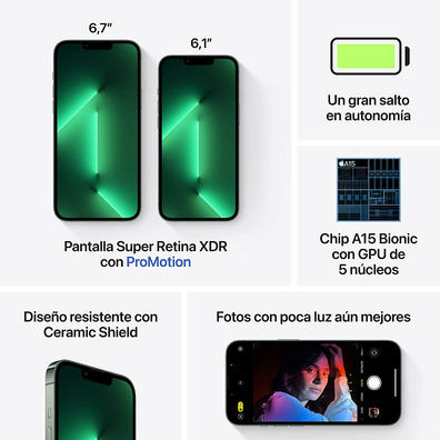 Smartphone Apple iPhone 13 Pro 512GB 6.1''5G Verde Alpino