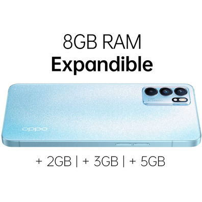 Smartphone Oppo Reno 6 5G 8GB/128 Go 6,43''Artic Blue