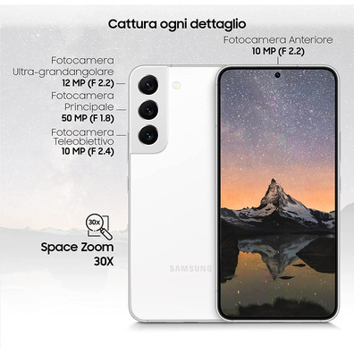 Smartphone Samsung Galaxy S22 S901B 8GB/128GB 6.1''5G Blanco