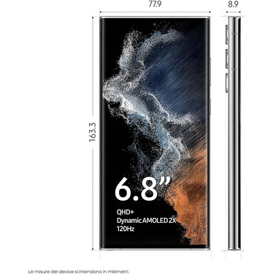Smartphone Samsung Galaxy S22 Ultra 8GB/128 Go 5G 6,8''Blanco