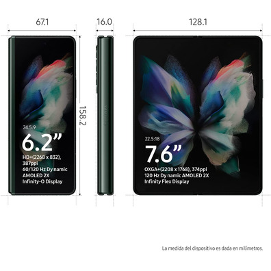 Smartphone Samsung Galaxy Z Fold3 12GB/256GB 7,6 " 5G Verde Fantasma