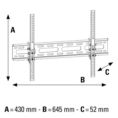 Soporte TV HAMA 600x400 (32 "-75") Inclable XL Slim