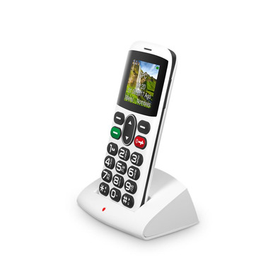 SPC Symphony Téléphone mobile BT FM + Dock Blanco