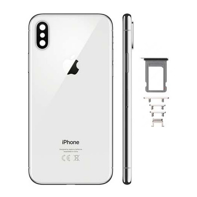 Couvercle de la Batterie avec la Couverture de la Caméra de recul - iPhone-XS Argent