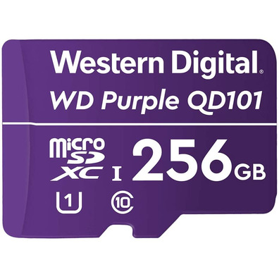 Tarjeta de memoria MicroSD Western Digital violet QD101 256GB XC Clase 10