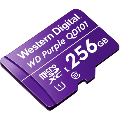 Tarjeta de memoria MicroSD Western Digital violet QD101 256GB XC Clase 10