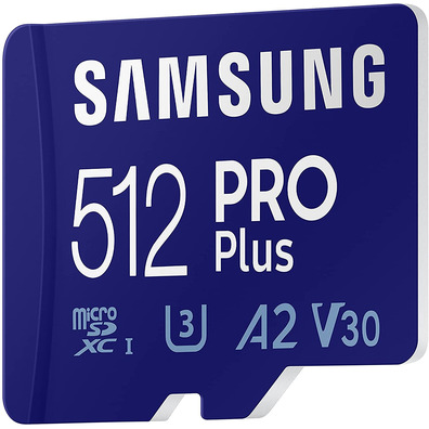 Tarjeta de Memoria Samsung Pro Plus 2021 512 Go MicroSD XC Clase 10