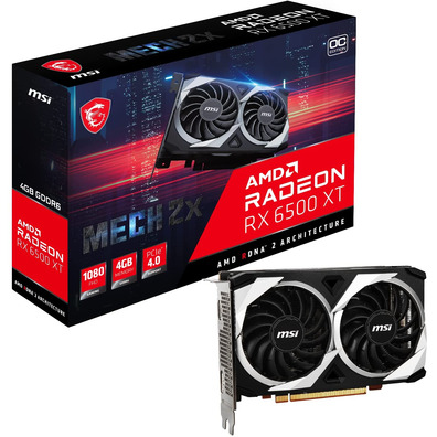 Tarjeta Gráfica MSI RX6500 XT Mech 2X OC 4Go GDDR6