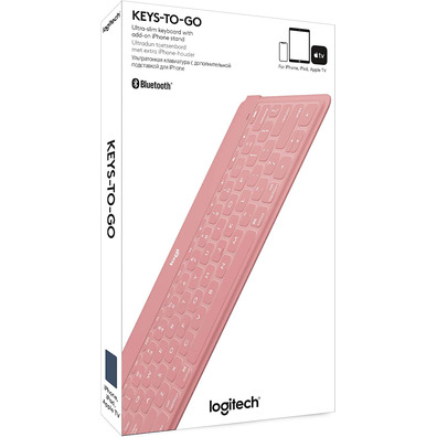 Teclado Bluetooth Logitech Keys-to-Go iPhone / iPad Rosa