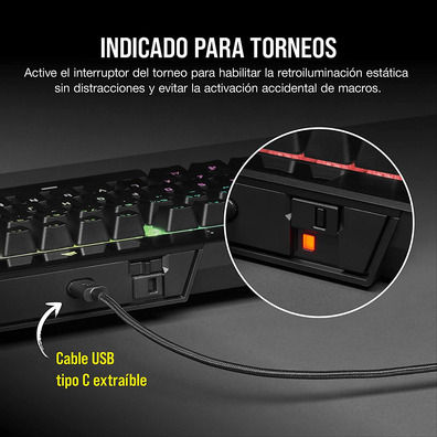 Teclado Corsair K70 TKL CS MX Red (Español)