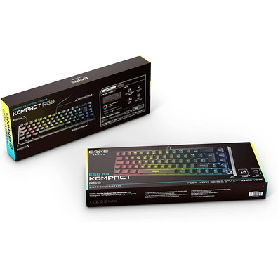 Teclado Energy Sistem ESG K4 Kompact-RGB Noir