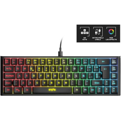 Teclado Energy Sistem ESG K4 Kompact-RGB Noir