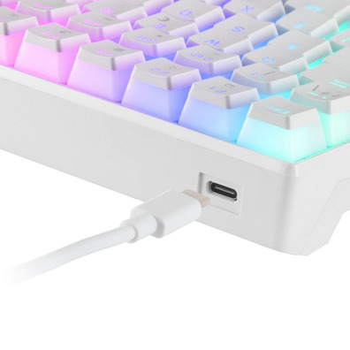 Teclado Gaming Mecánico Mars MKULTRA RGB Blanco Compacto 96%