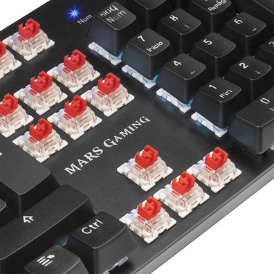 Teclado Mecánico Mars Gaming MK5RES OUTEMU SQ Rojo