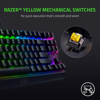 Teclado Razer Blackveuve V3 Tenkeyless Yellow Switch (Español)