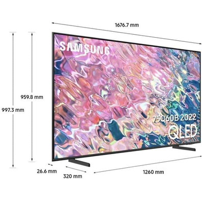 Televisión Samsung QLED QE75Q60BAU 75''Ultra HD 4K SmartTV/Wifi