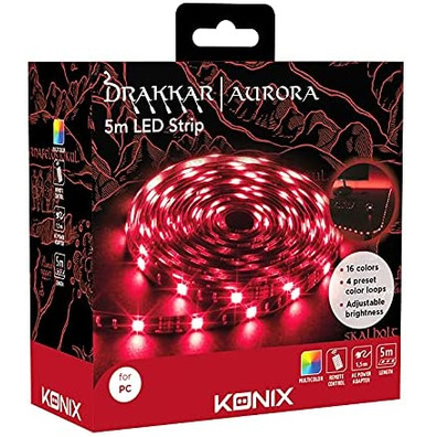 Tira LED Konix Drakkar Aurora 5m Régulable