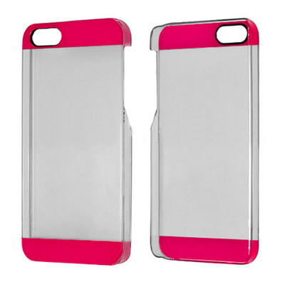 Transparent Plastic Case for iPhone 5/5S Rouge