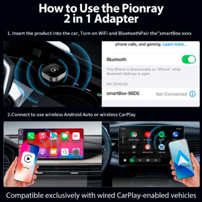 Pionray Inhalamber USB 2026 (Android Auto / Carplay)