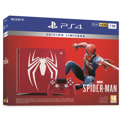 La Console PS4 de 1 to, Rouge  les Merveilles de l'Spider-Man en Édition Limitée