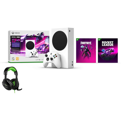 Xbox Series S White (512 Go) + Fortnite + Rocket League + Auriculares Turtle Beach Stealth 300