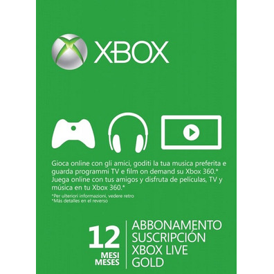 Cartes D'abonnement Xbox 360 Live 12 mois