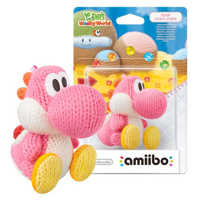 Pink Yarn Yoshi Amiibo