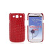 Case for Samsung S III i9300 (Crocodile Skin Red)