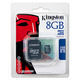 MEM MICRO SD 8 Go KINGSTON CL4 + ADAPT SD