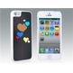 Coque protectrice Coeurs pour iPhone 5 Noire