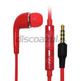 Écouteurs avec microphone pour Samsung Galaxy S4 Rouge